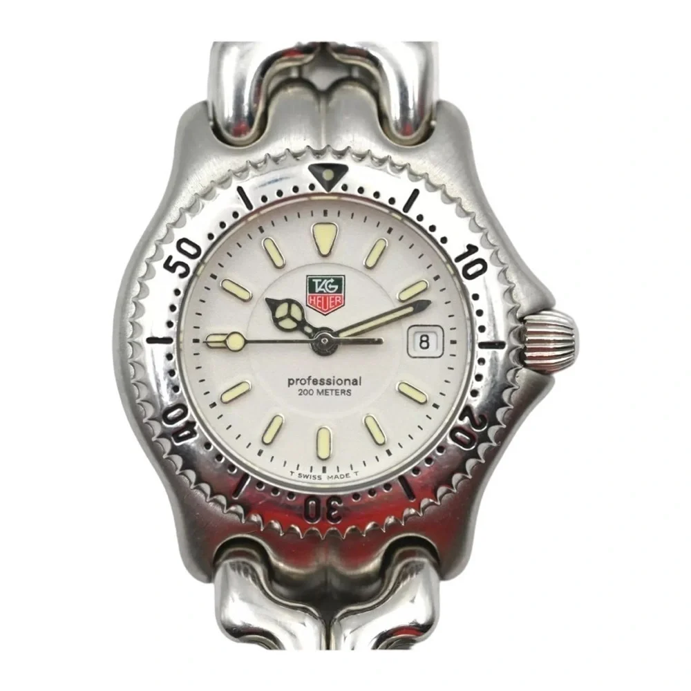 VINTAGE LADIES TAG HEUER WG1312-2 PROFESSIONAL DATE WRISTWATCH STAINLESS STEEL - Picture 4 of 9